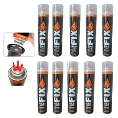 FIX - 10 Gas Butano Ultra Refinado Recarga Todo Tipo Encendedores soplet