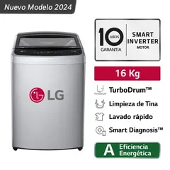 LG - Lavadora Smart Inverter Motion con TurboDrum 16 Kg WT16DVTB