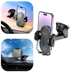 HOCO - Soporte Teléfono Para Parabrisas y Tablero H54 -Tipo Pulsador