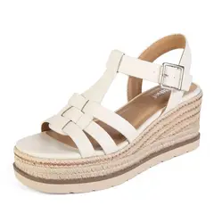 STHEF - SANDALIA MUJER CASUAL OFF WHITE 8032