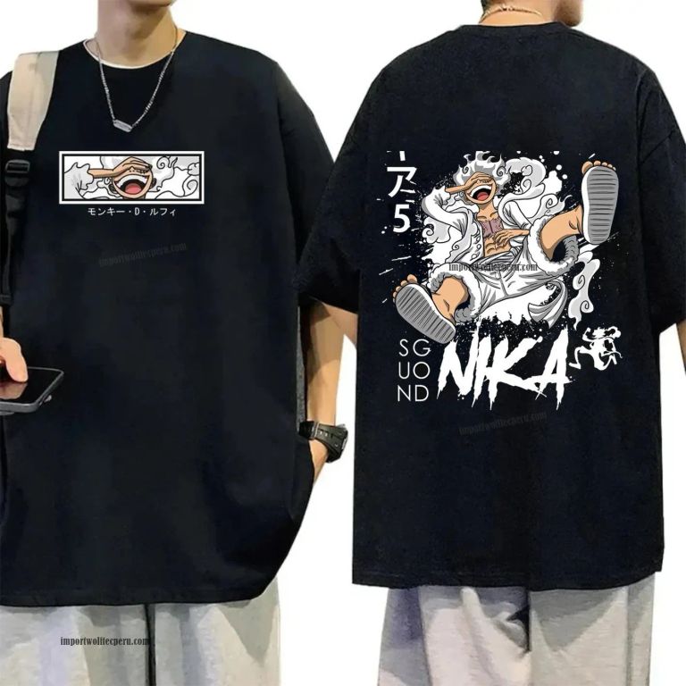 Polo oversize luminoso anime one piece - Luffy Gear 5