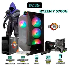 AMD - Computadora PC POLARIS Ryzen 7 5700G RAM 16GB SSD 500GB CON GRAFICOS RADEON