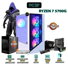 AMD - Computadora PC Ryzen 7 5700G RAM 16GB SSD 500GB CON GRAFICOS RADEON