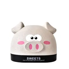 GENERICO - Caja de Pañuelos Tissue Box Kawaii - Cerdito Beige