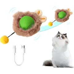GENERICO - Juguete Inteligente para Gatos Pelota Interactiva con Felpa