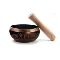GENERICO - Cuenco Tibetano Decorado Simbolos Yoga Meditacion