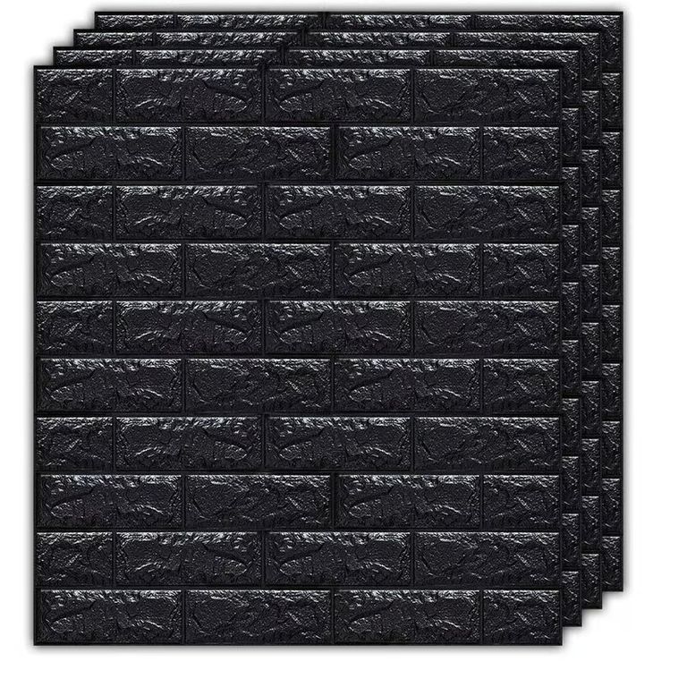 PAPEL TAPIZ NEGRO 3D ADHESIVA SET