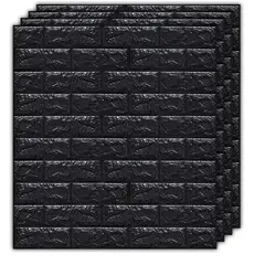 GENERICO - PAPEL TAPIZ NEGRO 3D ADHESIVA SET