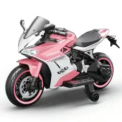 GENERICO - Moto a batería para niños 12V- WAVE ROSA