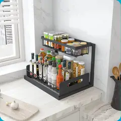 GENERICO - Organizador de cocina ACASU negro Modelo L
