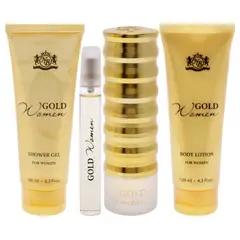 NEW BRAND - Gold Gift Set EDP100ml+MiniEDP15ml+Gel+Loción