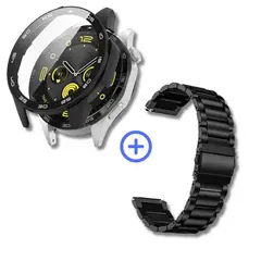 GENERICO - Pack case protector + correa negro para Huawei watchGT2 46MM