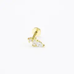 NATHALIE BIRD - PIERCING LANZA 3MM GOLD