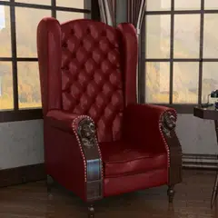 DMUEBLES - DM Sillón Ejecutivo Escritorio Morfeo tallado - Guinda