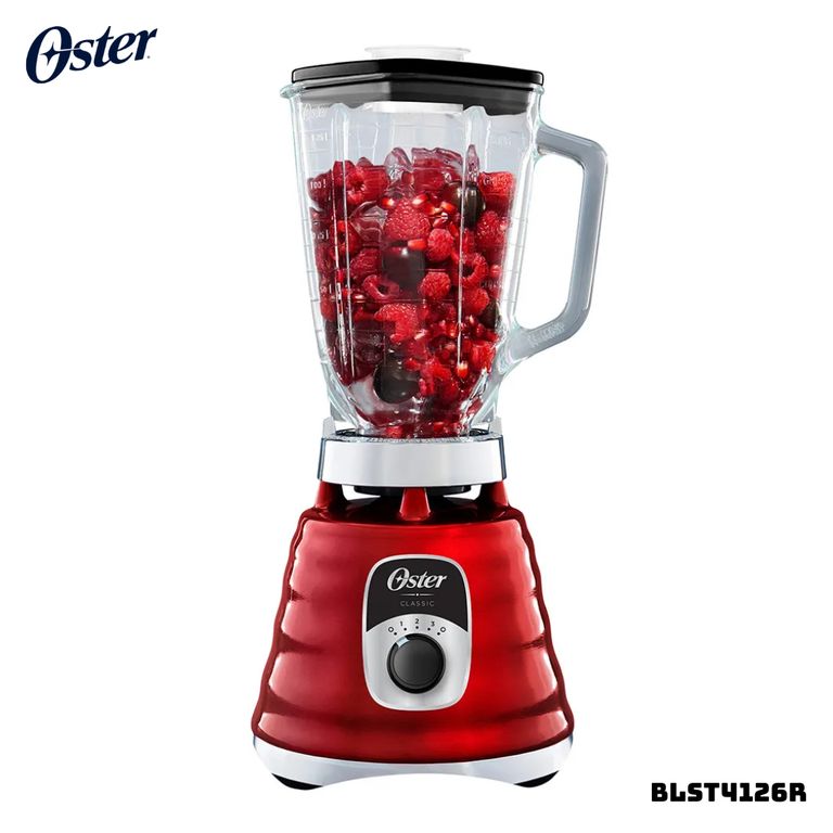 LICUADORA CLASICA 3 VELOCIDADES 1000W CROMADA ROJA - BLST4126R