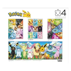 POKEMON - Rompecabeza Eevee Y Evoluciones Pack de 4