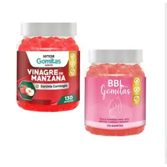 GENERICO - AGUAJE BBL EN GOMITAS + VINAGRE DE MANZANA SOTTCOR PACK 2