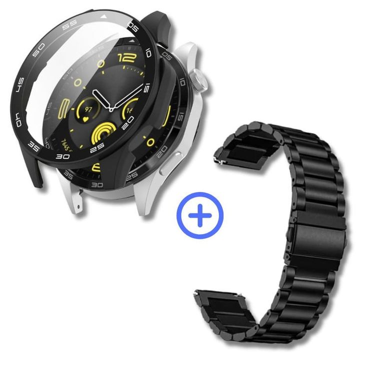 Pack case protector + correa negro para Huawei watch GT4 46MM