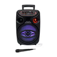 GENERICO - Bocina Portatil Movil en Color Negro Y+Regalo Stickers