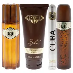 CUBA - Gold EDT100ml+EDT35ml+Gel+Aftershave Gift Set
