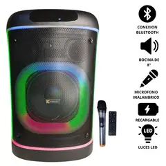GENERICO - Parlante Portátil KASSEL K816 8" TWS Micrófono RGB