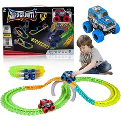 GENERICO - Juguete de Pistas de Carrera flexibles con Luces