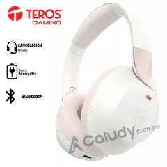 TEROS - Audífono inalámbrico ANC TE-8033WP HEADSET blanco