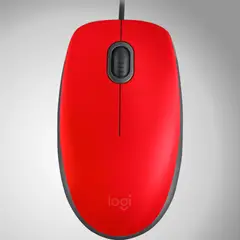 LOGITECH - Mouse M110 Silent Óptico 90% Menos Ruido Rojo