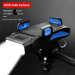 GENERICO - Linterna luz led / timbre/ power bank para bicicleta 4 en 1