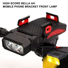 GENERICO - Linterna luz led / bocina / power bank para bicicleta 4 en 1