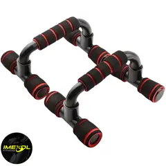 GENERICO - Barras para flexiones planchas push up ROJO fitness