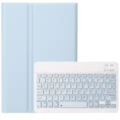 GENERICO - Funda con Teclado para Samsung Tab S7 Plus 124 Celeste Antishock