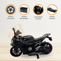 CONFORT KID'S - Moto a Batería 24 VLT para Niños «HALCÓN» Black