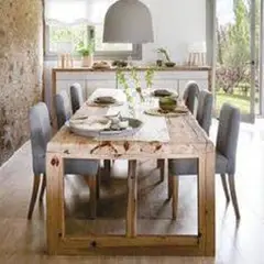 DMUEBLES - DM Comedor 6 sillas Bahia - Natural/Gris claro