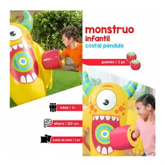 BESTWAY - Saco de Boxeo para Niños Monstruo 120 cm