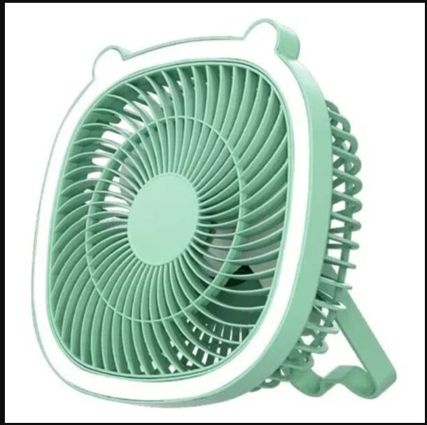 Ventilador De Mesa Recargable Con Luz Led De Lectura