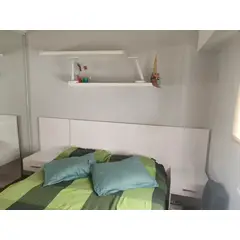 TU MESITA - Cabecera de cama con veladores incluidos Indira color Blanco