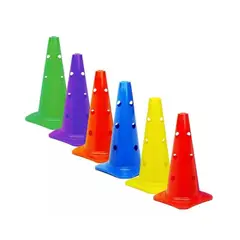 GENERICO - Pack de Entrenamiento x 12 Conos 37cm c/orificios