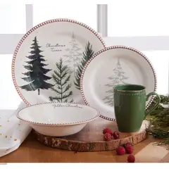 CORONA - Juego de Vajilla Navidad 20 PIEZAS