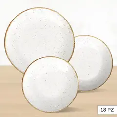 TRAMONTINA - Juego de Vajilla X18 Piezas Rustic