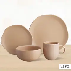 CORONA - Juego de Vajillas Areia 16 Piezas