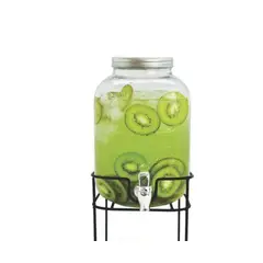 GENERICO - Dispensador de vidrio 5 Lt  rack de metal