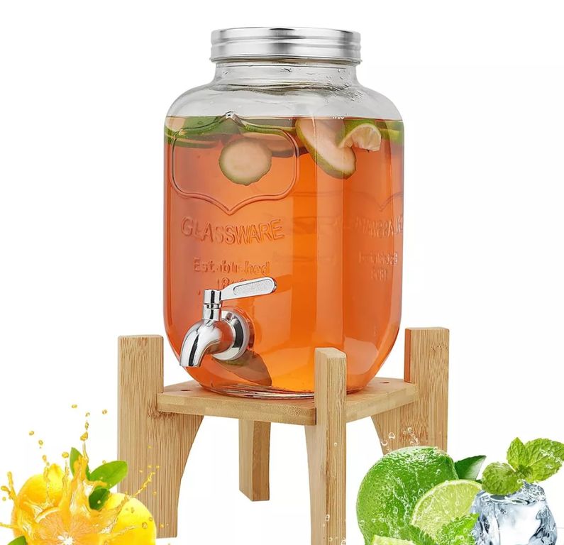 Dispensador de bebidas de vidrio 5 litros