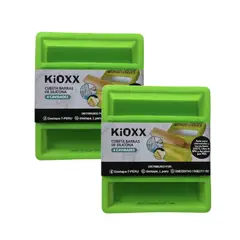 KIOXX - Set de 2 Cubetas de Silicona Barras 4 Cavidades Verde
