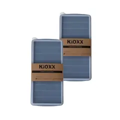 KIOXX - Set de 2 Cubetas de Silicona Tiras 10 Cavidades Verde Claro