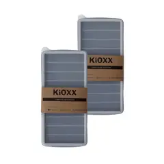 KIOXX - Set de 2 Cubetas de Silicona Tiras 10 Cavidades Gris