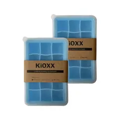 KIOXX - Set de 2 Cubetas de Silicona 15 Cavidades Celeste