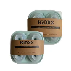 KIOXX - Pack de 2 Cubetas 1 Diamantes Claro 1 Rosas Corazones Verde