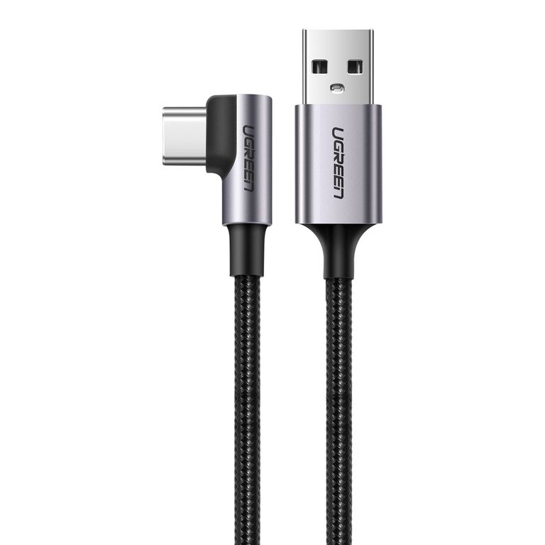 Cable 2m USB-C Ángulo 90° 18w Carga Rápida 3A US284 - 50942