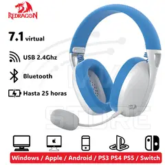 REDRAGON - Audífonos Ire Pro Wireless Blue H848 Color Azul